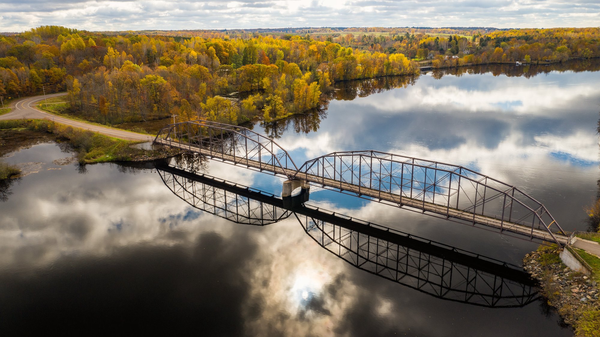 An image of a river in Chippewa County, WI.